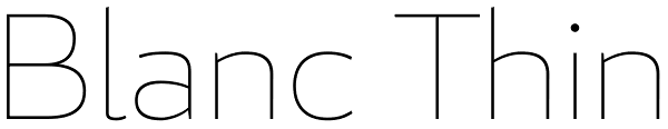 Blanc Thin Font