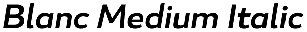 Blanc Medium Italic Font