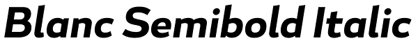 Blanc Semibold Italic Font