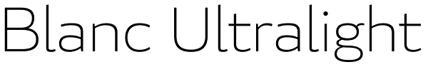 Blanc Ultralight Font