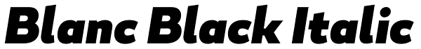 Blanc Black Italic Font
