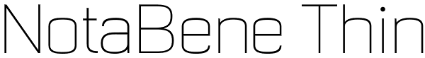 NotaBene Thin Font