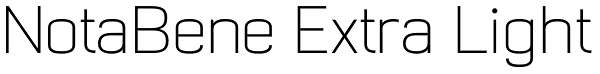 NotaBene Extra Light Font