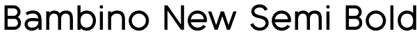 Bambino New Semi Bold Font