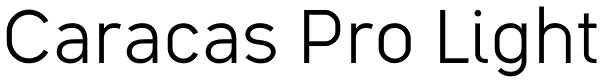 Caracas Pro Light Font