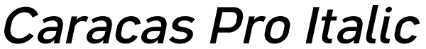 Caracas Pro Italic Font