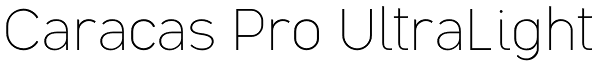 Caracas Pro UltraLight Font