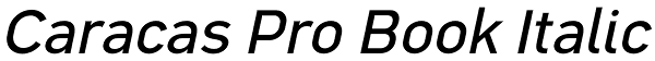 Caracas Pro Book Italic Font