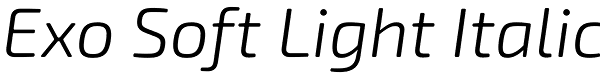 Exo Soft Light Italic Font