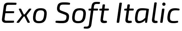 Exo Soft Italic Font