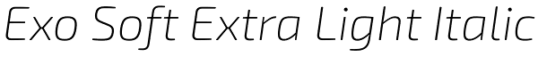Exo Soft Extra Light Italic Font