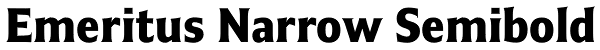 Emeritus Narrow Semibold Font