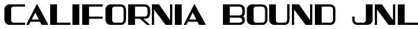 California Bound JNL Font