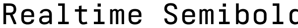 Realtime Semibold Font