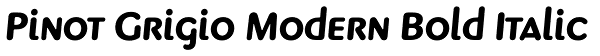 Pinot Grigio Modern Bold Italic Font
