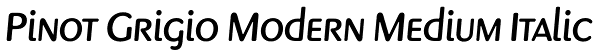 Pinot Grigio Modern Medium Italic Font