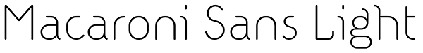 Macaroni Sans Light Font