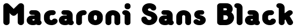 Macaroni Sans Black Font
