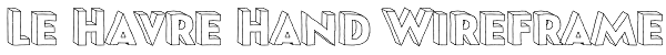Le Havre Hand Wireframe Font