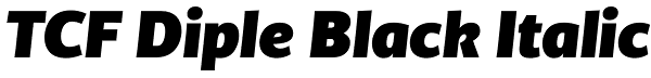 TCF Diple Black Italic Font