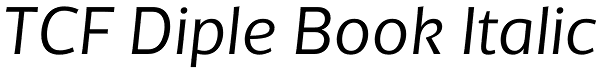 TCF Diple Book Italic Font