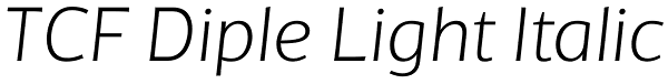 TCF Diple Light Italic Font