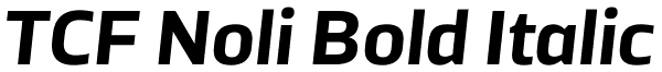 TCF Noli Bold Italic Font