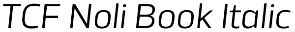 TCF Noli Book Italic Font