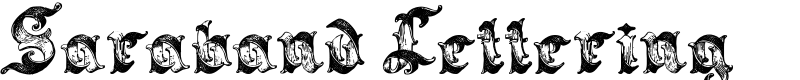 Saraband Lettering Font