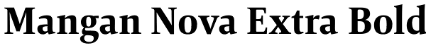 Mangan Nova Extra Bold Font