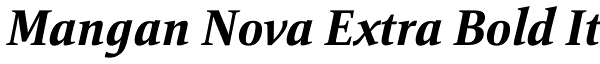 Mangan Nova Extra Bold It Font