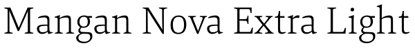 Mangan Nova Extra Light Font