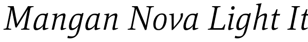 Mangan Nova Light It Font