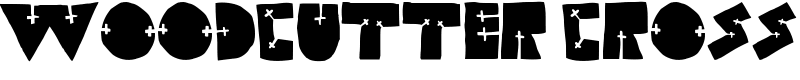 WOODCUTTER CROSS Font