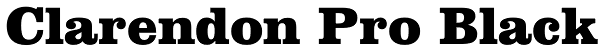 Clarendon Pro Black Font