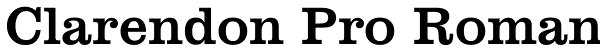 Clarendon Pro Roman Font