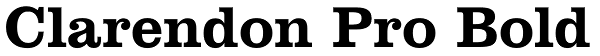 Clarendon Pro Bold Font