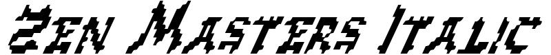 Zen Masters Italic Font