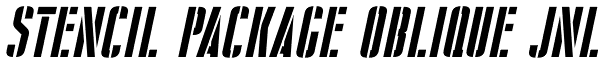 Stencil Package Oblique JNL Font