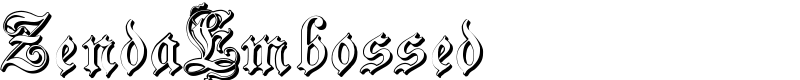 ZendaEmbossed Font