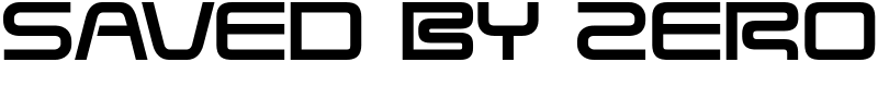 Saved By Zero Font