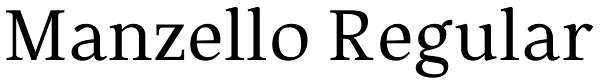 Manzello Regular Font