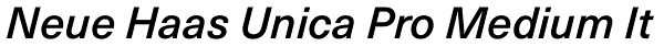 Neue Haas Unica Pro Medium It Font