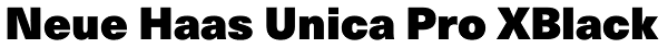Neue Haas Unica Pro XBlack Font