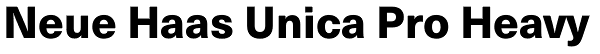 Neue Haas Unica Pro Heavy Font