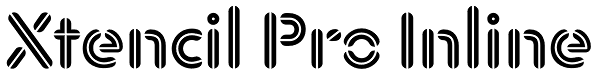Xtencil Pro Inline Font