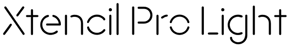 Xtencil Pro Light Font