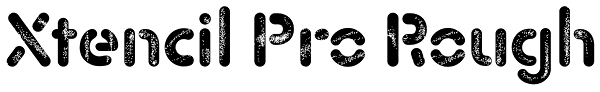 Xtencil Pro Rough Font