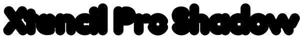 Xtencil Pro Shadow Font