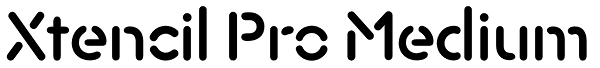 Xtencil Pro Medium Font